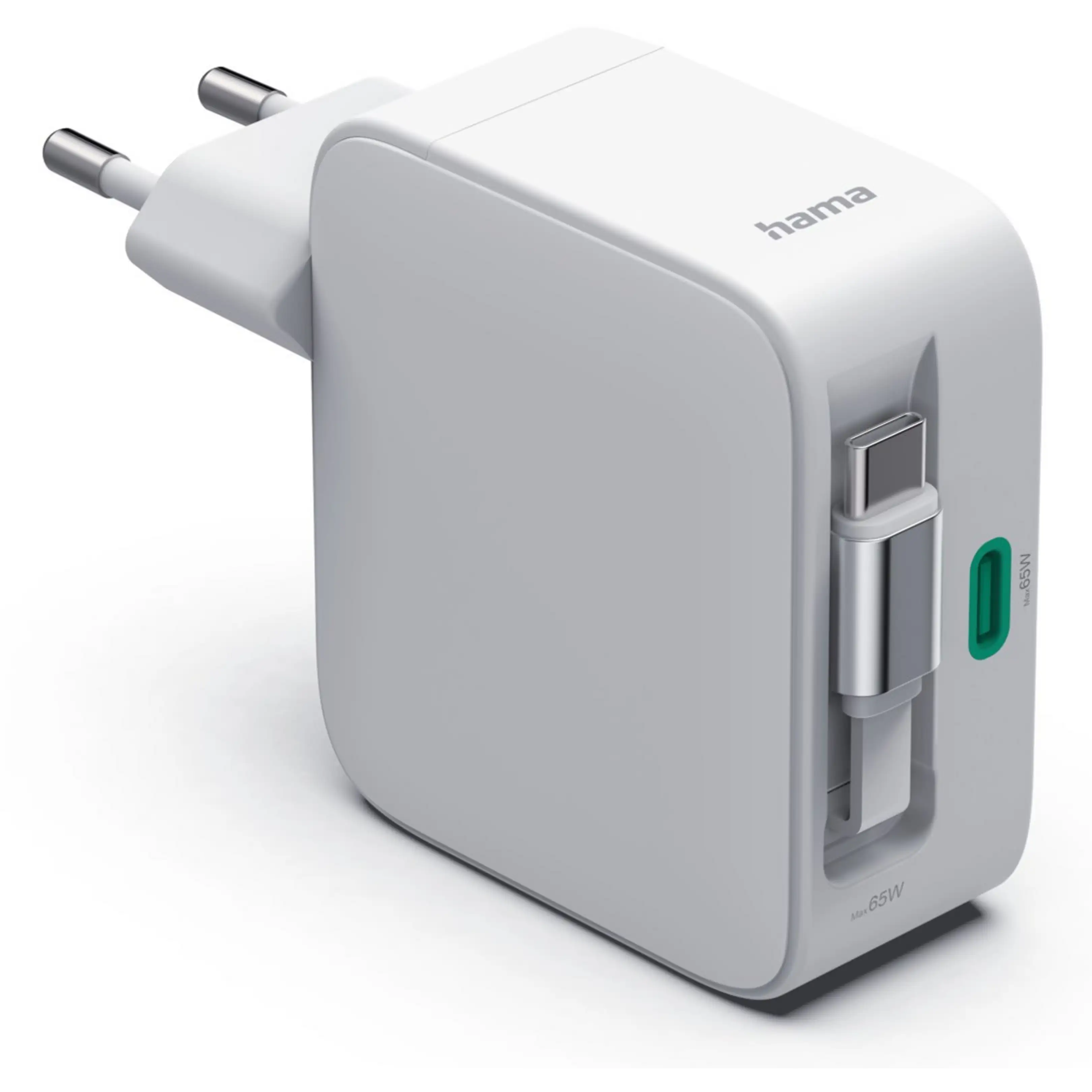 Зарядно устройство, бързо, 2 порта Hama Wireless charger USB-C 65W - PN 00201957