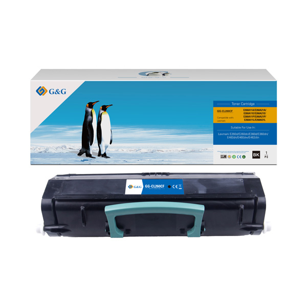 КАСЕТА ЗА LEXMARK E260/E260DN/E260N/E360D/E360DN/E460DN/E460DW/E462DTN - E260A11E - Black - PN NT-CLE260CF - G&G