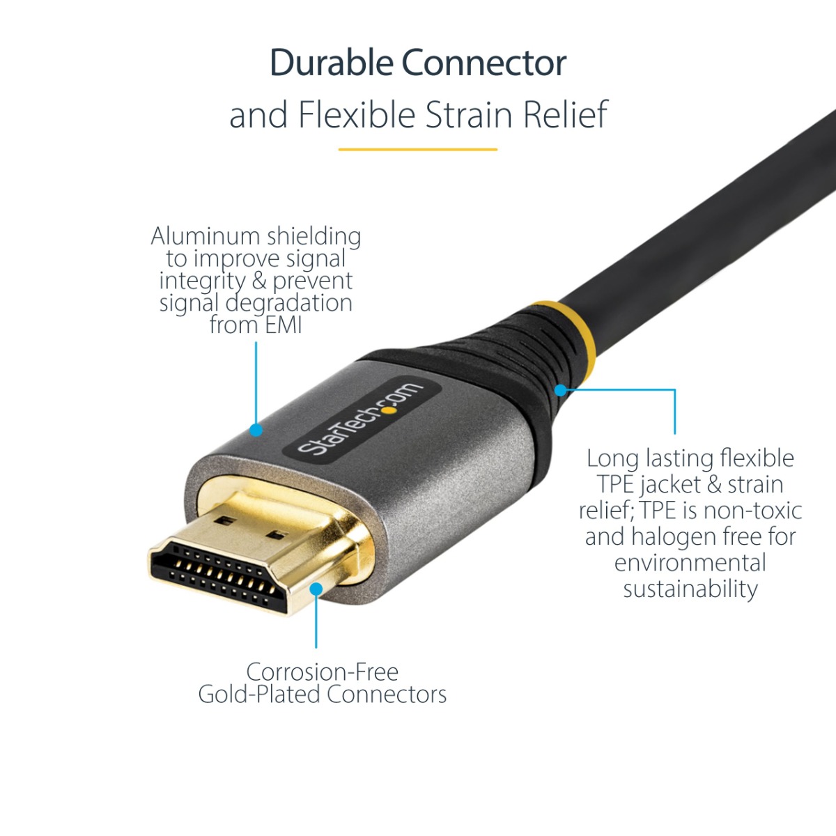 КАБЕЛ HDMI STARTECH - HDMI cable with Ethernet - 2,0 m - Black/Grey - PN HDMM21V2M