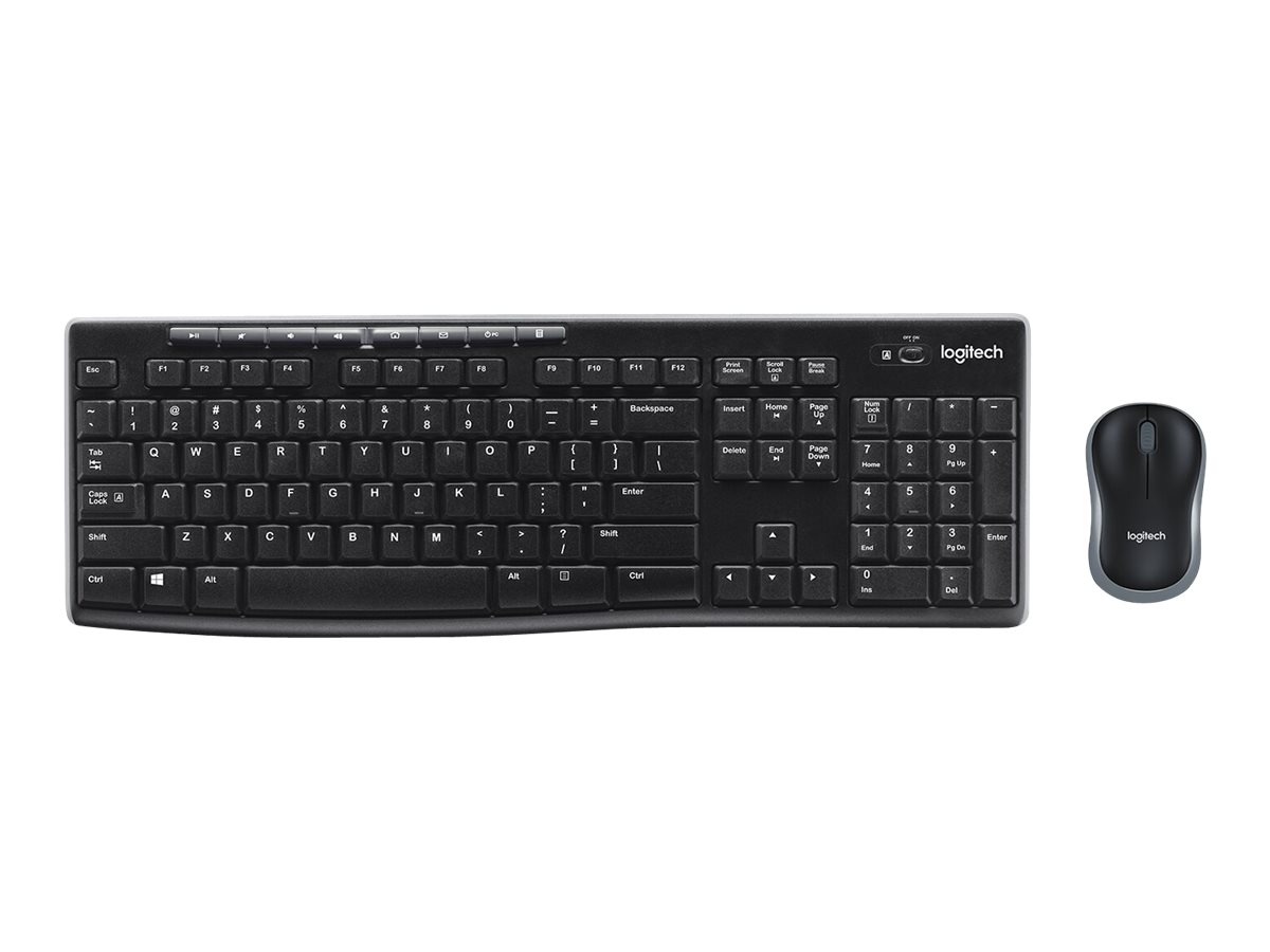 КОМПЛЕКТ МИШКА + КЛАВИАТУРА LOGITECH MK270 US - Wireless - БЕЗ БДС КИРИЛИЗАЦИЯ  (WITHOUT BDS CYRILLIC) - Black - PN 920-004508