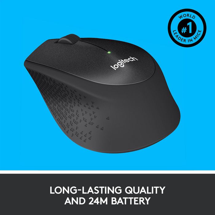 МИШКА LOGITECH M330 SILENT PLUS - 1000 dpi, USB 2.4GHz, 1xAA - Black - PN 910-004909