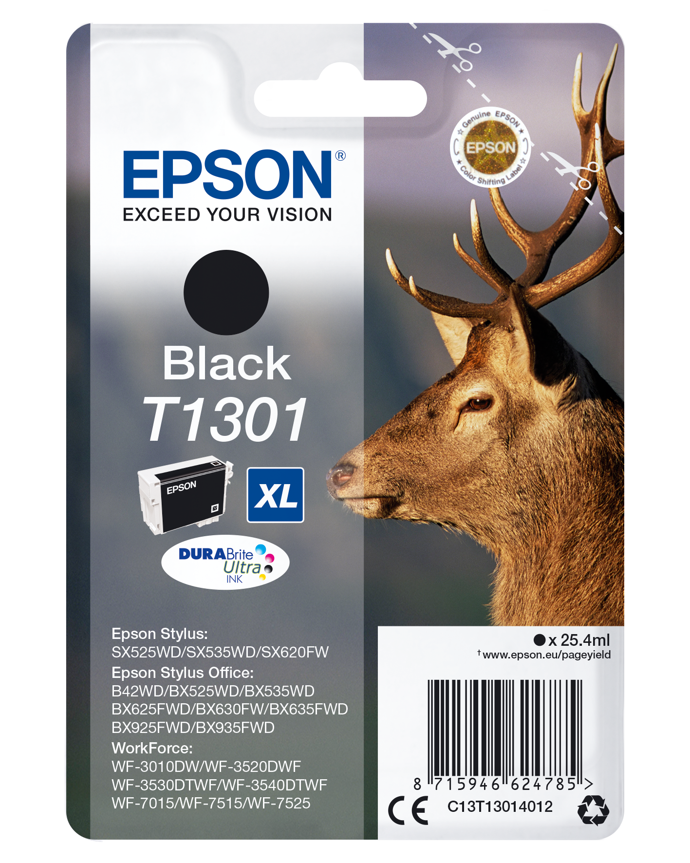 Глава за Epson Stylus Office BX630 Series - Ink - T1301 / C13T13014012 - Black - PN C13T13014012