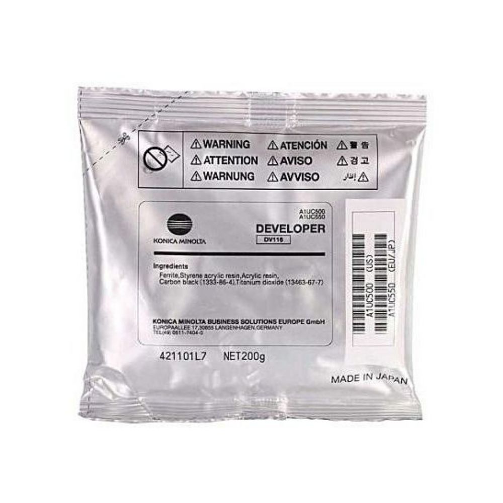 ДЕВЕЛОПЕР ЗА KONICA MINOLTA BIZHUB 164/165/195/215 - DV116 (DV-116) - PN A1UC550 / A1UC500