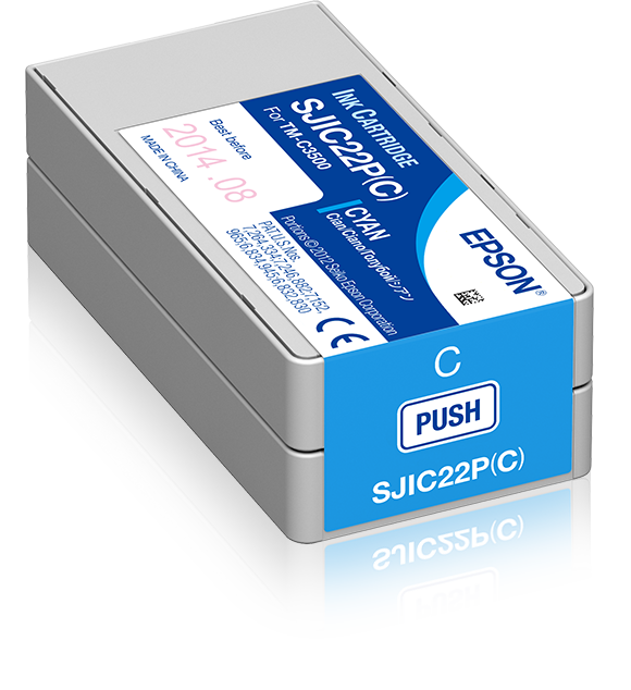 Глава за Epson TM-C3500/ColorWorks C3500 - Ink - SJI-C-22-P-(C) - SJIC22PC / C33S020602 - Cyan - PN C33S020602