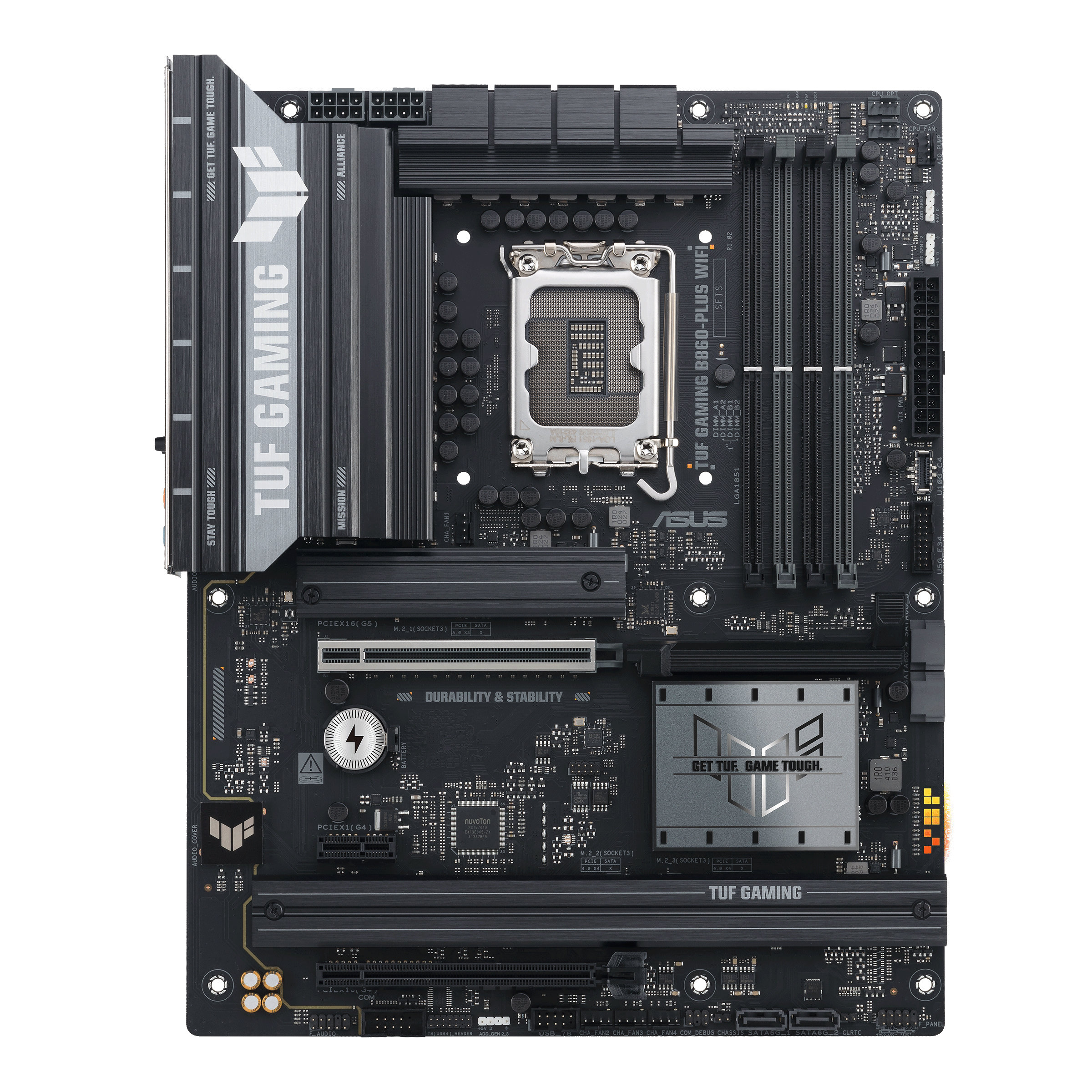 Дънна платка Asus Motherboard TUF Gaming B860-Plus WiFi / 90MB1JL0-M0EAY0 - Black - PN 90MB1JL0-M0EAY0
