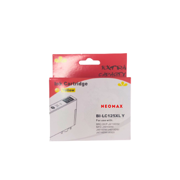 ГЛАВА ЗА BROTHER DCP J4110DW/MFC J4410DW/MFC J4510DW/J4610DW/J4710DW - HIGH CAPACITY - Yellow - LC125XLY (LC-125XLY) - PN BI-LC125XLY - NEOMAX