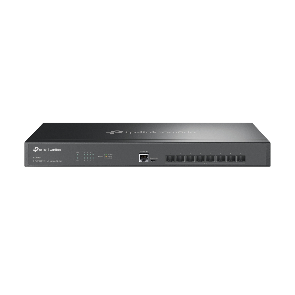 Суич TP-LINK Switch TL-SX3008F / TL-SX3008F - Black - PN TL-SX3008F