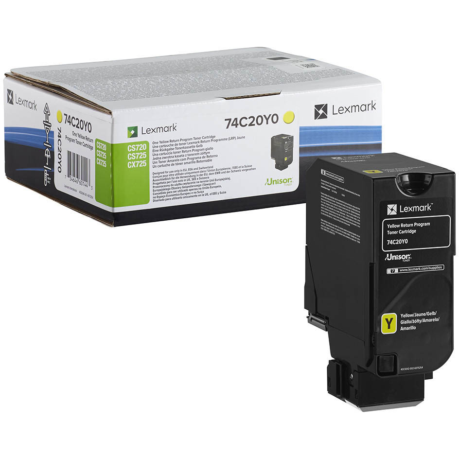 КАСЕТА ЗА LEXMARK CS720de/CS720dte/CS725de/CS725dte/CX725de/CX725dhe/CX725dthe - Yellow - Standart Return program cartridge - PN 74C20Y0