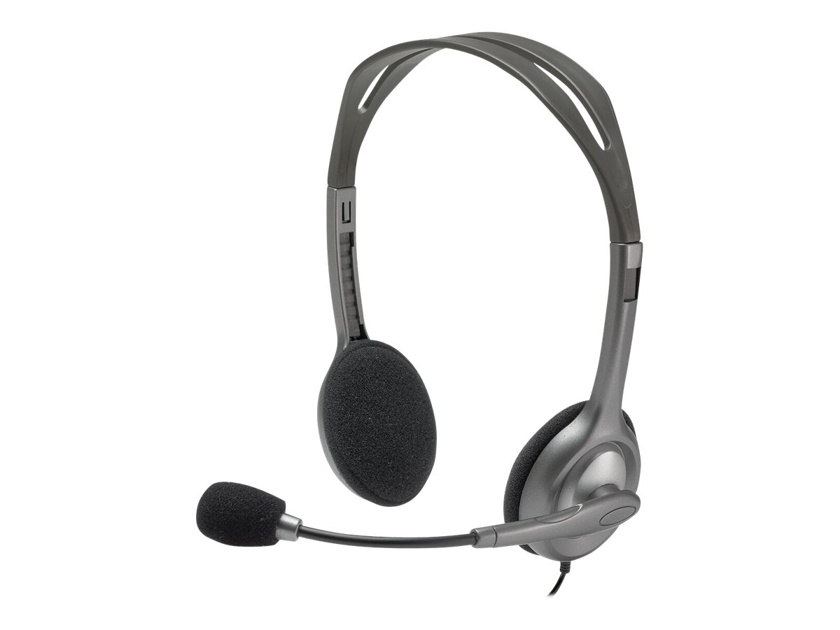 СЛУШАЛКИ LOGITECH H110 - Wired - Silver - PN 981-000271