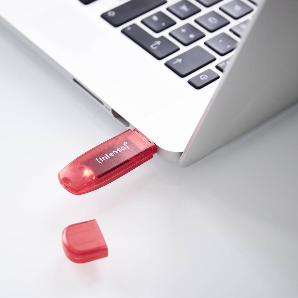ФЛАШ ПАМЕТ Intenso USB flash drive Rainbow Line - USB 2.0 - 128GB - Red - PN 3502491