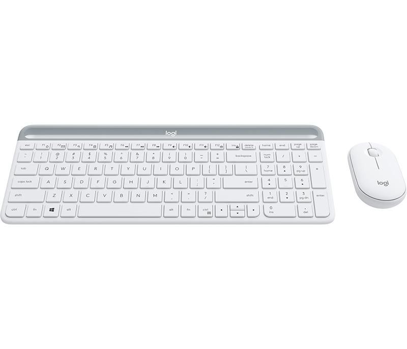 Комлект МИШКА + КЛАВИАТУРА Logitech Mouse and keyboard set MK470 Slim / 920-009205 - White - PN 920-009205