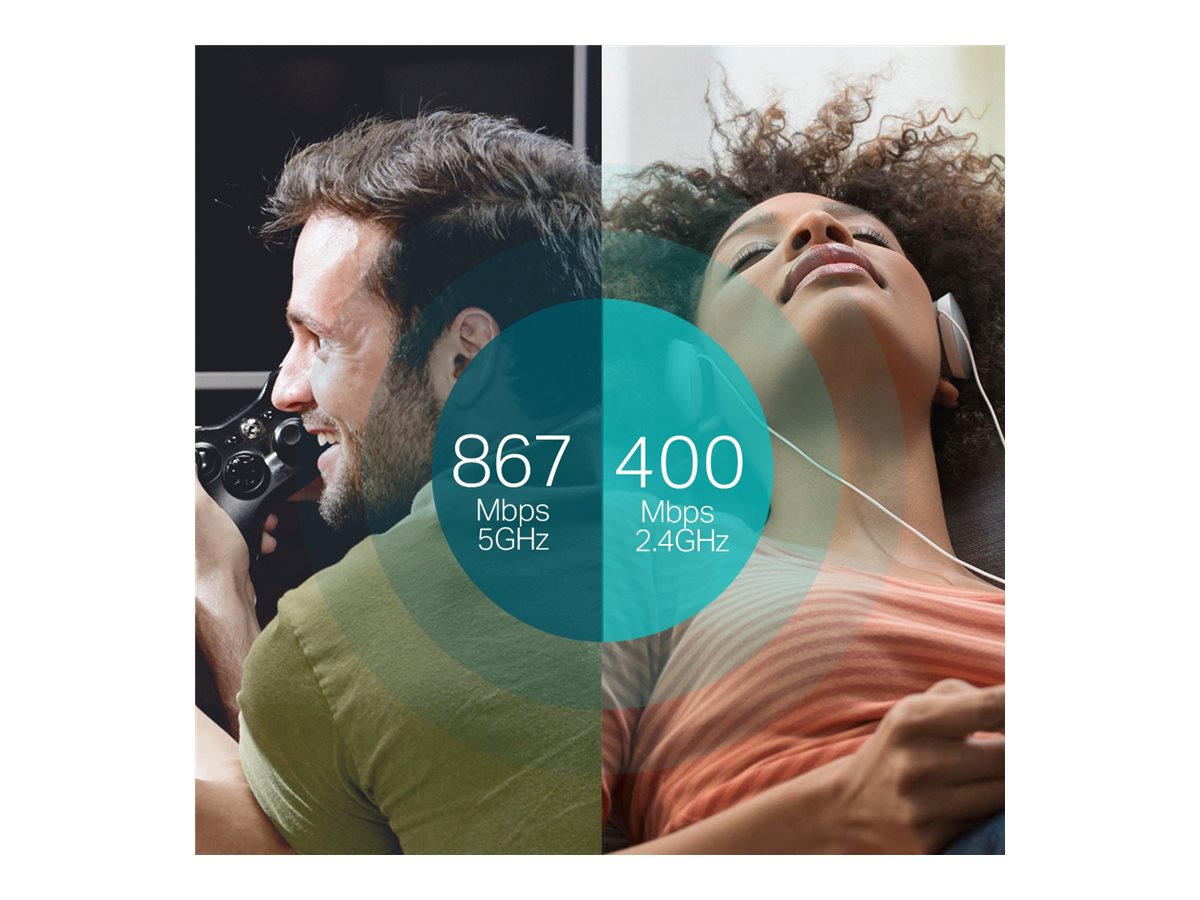 БЕЗЖИЧЕН АДАПТЕР TP-LINK ARCHER T4U - Black - PN TPLACT4U