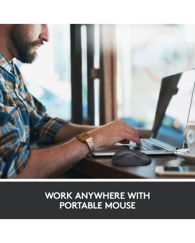 МИШКА LOGITECH M220 SILENT - USB - 2.4 GHz, Optical 1000 dpi - Wireless / Безжична - Black - PN 910-004878