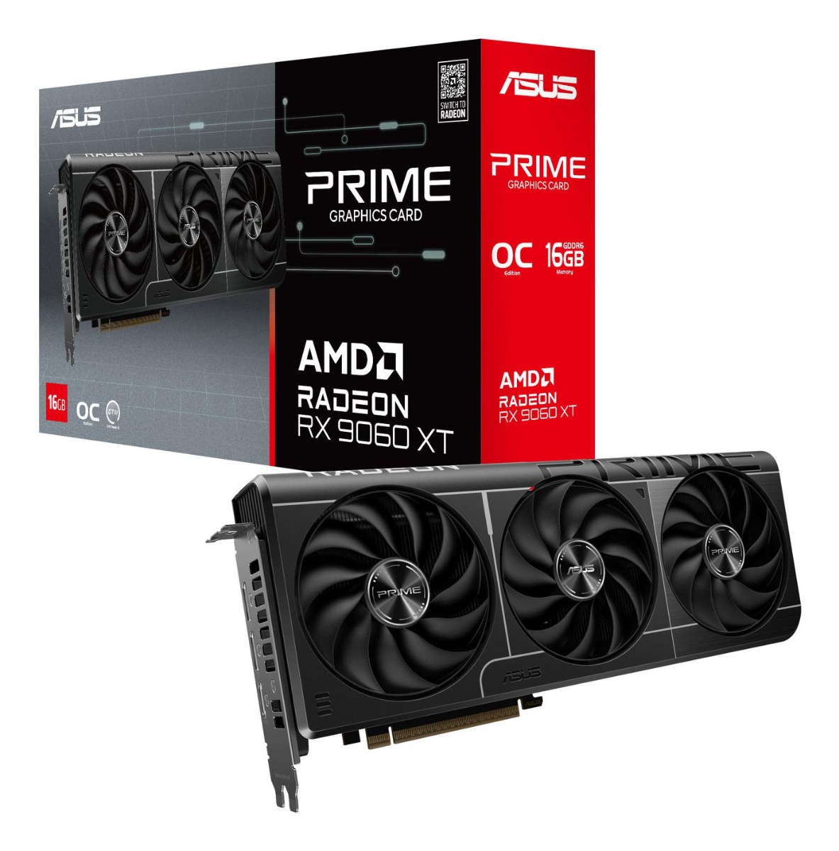 Видеокарта ASUS Graphics card PRIME RX9060XT O16G - PN 90YV0LF1-M0NA00