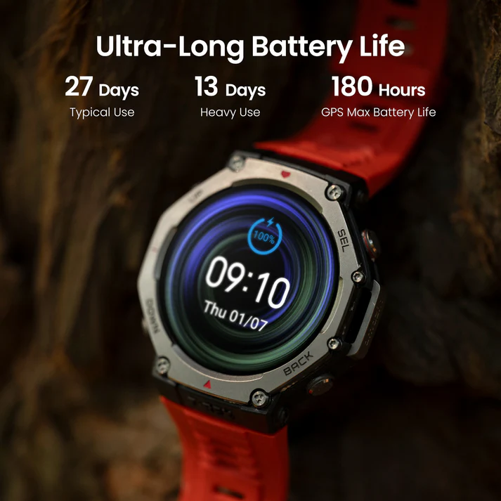 Смарт часовник Amazfit Wearable T-Rex 3 48mm / W2323GL1N Black/Grey - PN W2323GL1N