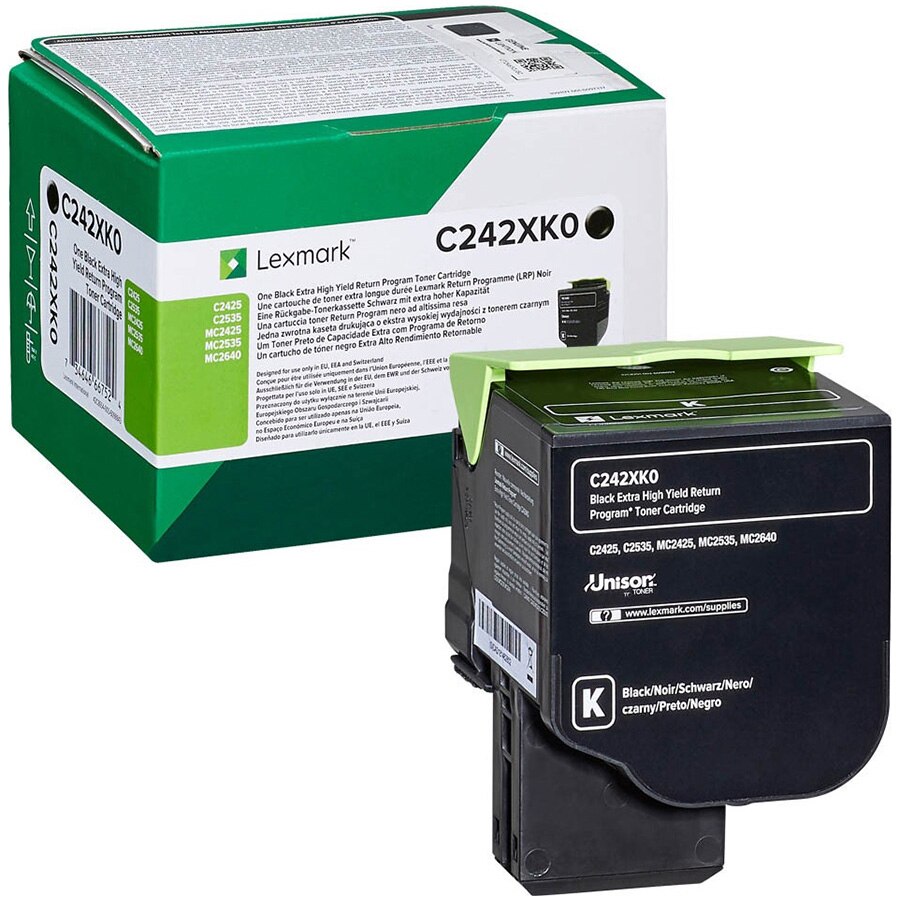 КАСЕТА ЗА LEXMARK OPTRA C2425/C2535/MC2425/MC2535/MC2640 - Black - EXTRA HIGH CAPACITY - Return program cartridge - PN C242XK0