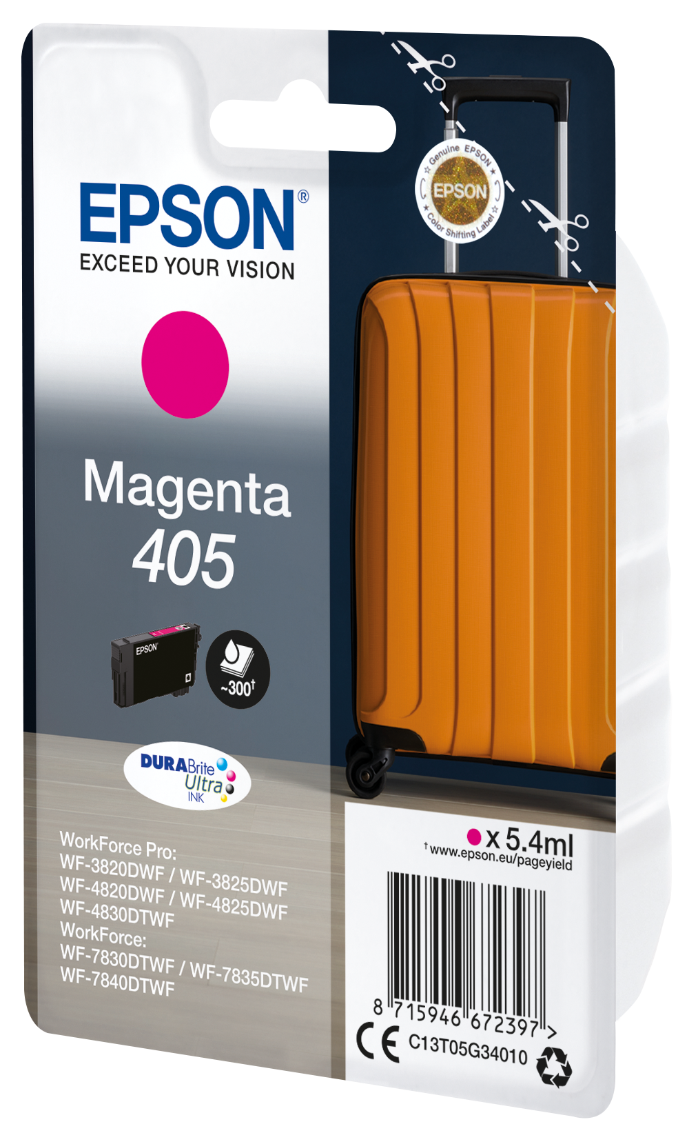 Глава за Epson WorkForce Pro WF-4800/WF-3800/WF-7800 Series - Ink - /405/ / C13T05G34010 - Magenta - PN C13T05G34010