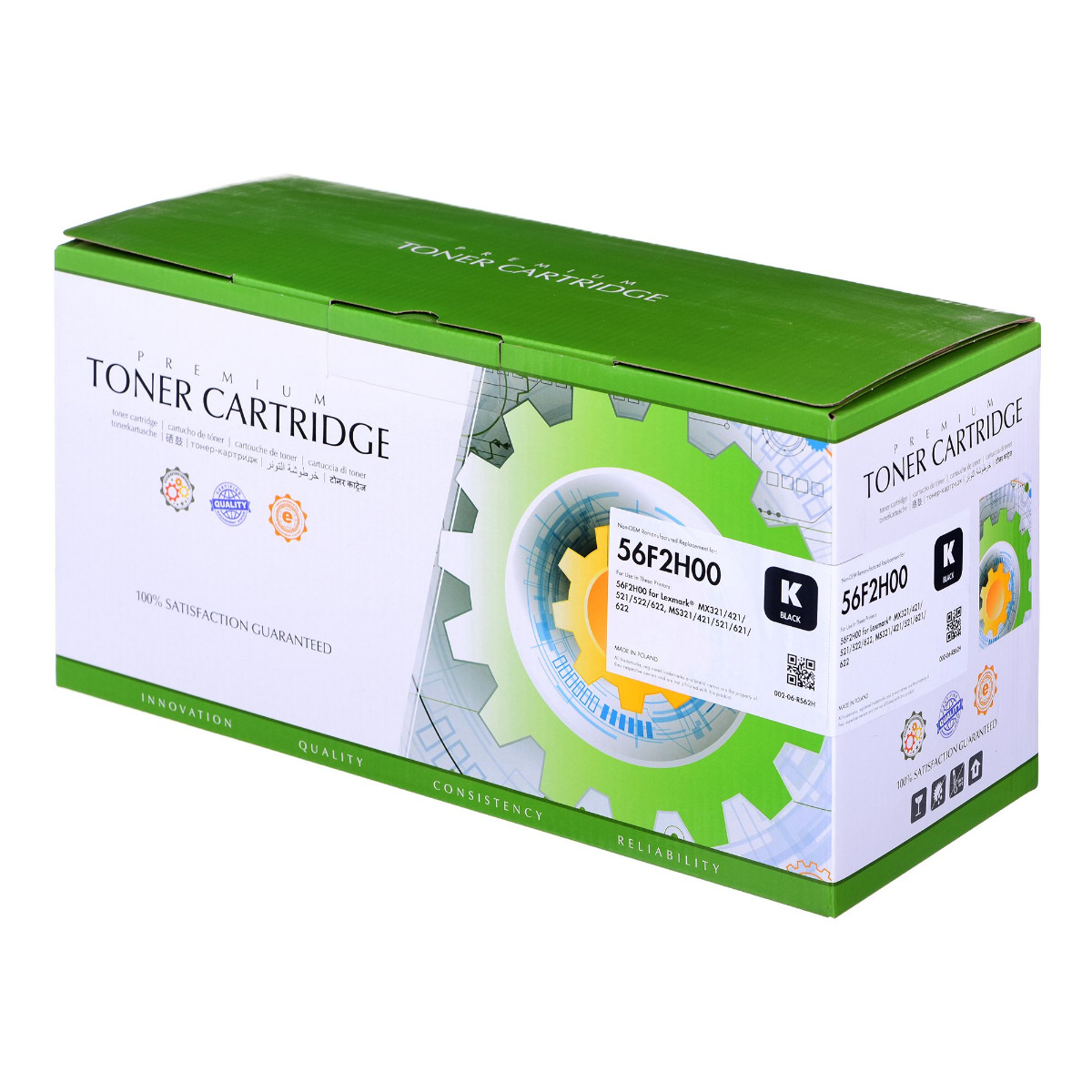 КАСЕТА ЗА LEXMARK MS321/MS421/MS521/MS621/MS622/MX321/MX421/MX521/MX522/MX622 - Black - S56F2H00 - /562H/ - HIGH CAPACITY - PN 002-06-S562H/002-06-R562H - Static Control