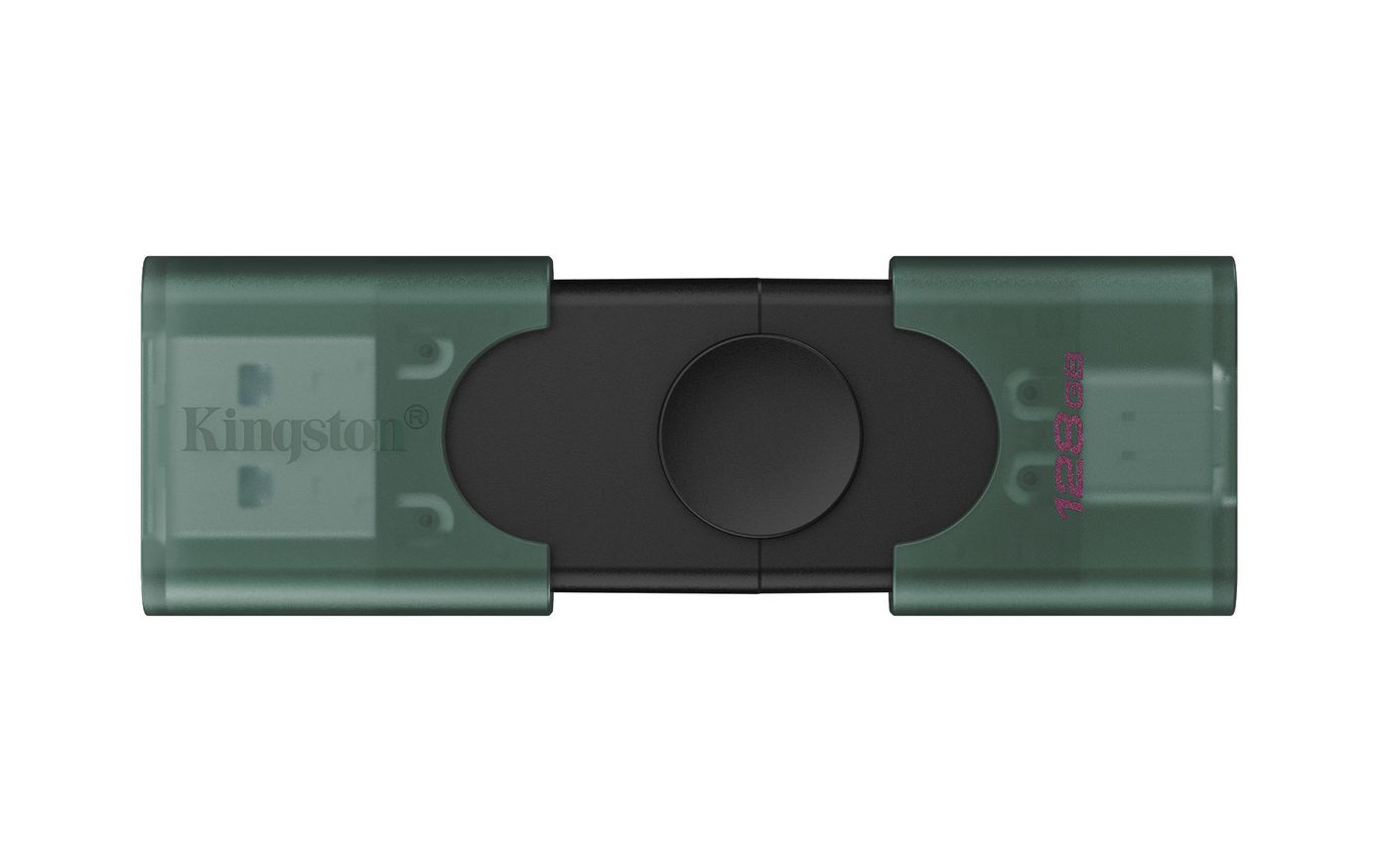 ФЛАШ ПАМЕТ Kingston USB flash drive DataTraveler Duo - USB Type-A and USB Type-C1 - USB 3.2 Gen 1 - 128 GB - Black/Green - PN DTDEG2/128GB