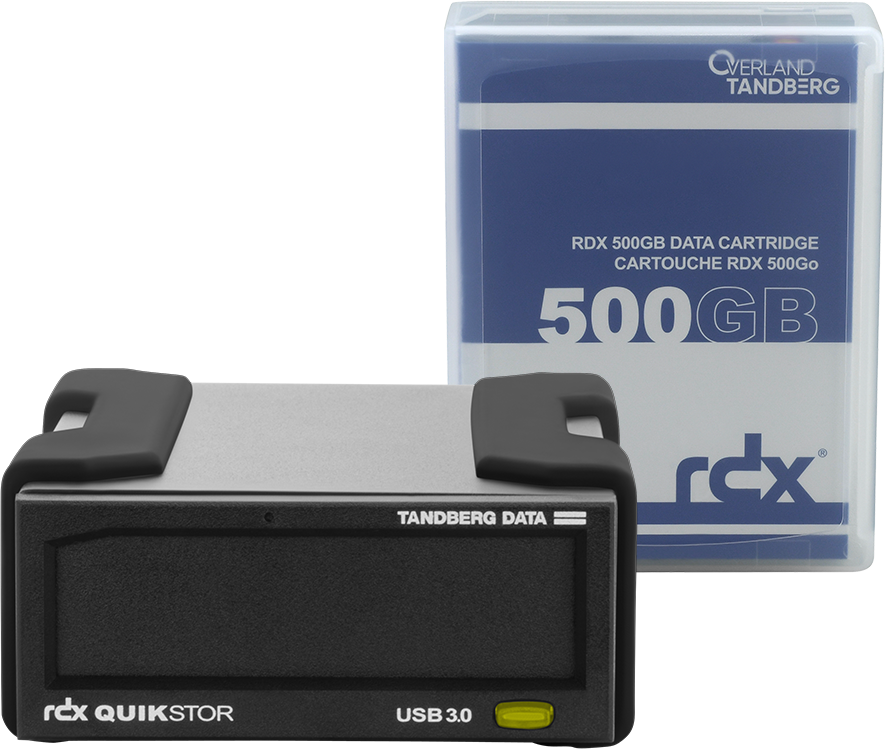 Комплект външен диск с 500 GB касета Tandberg Data Drive QuikStor RDX Extern - PN 8863-RDX