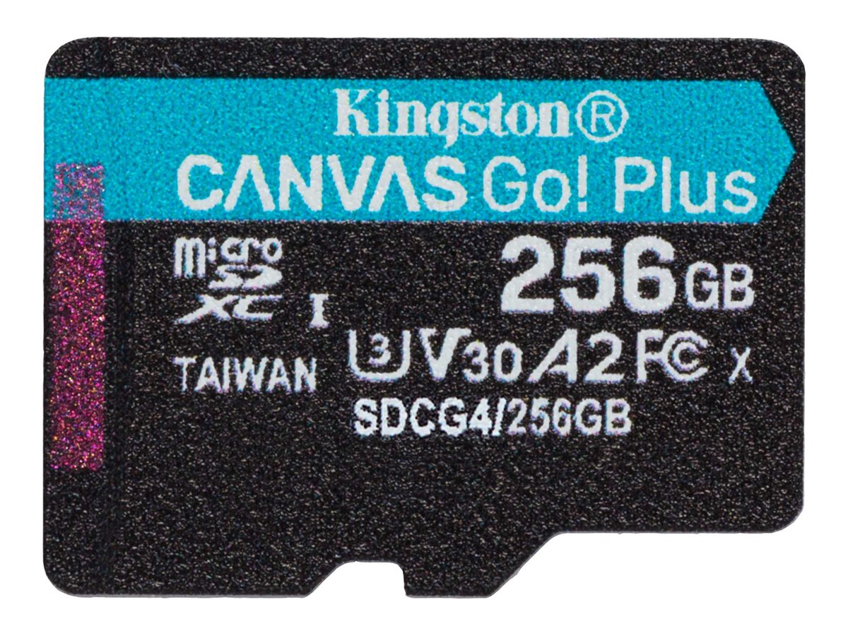 КАРТА ПАМЕТ Kingston CANVAS PLUS + microSDXC UHS-I - UHS-I U3 V30 - 256 GB - PN SDCG4/256GBSP