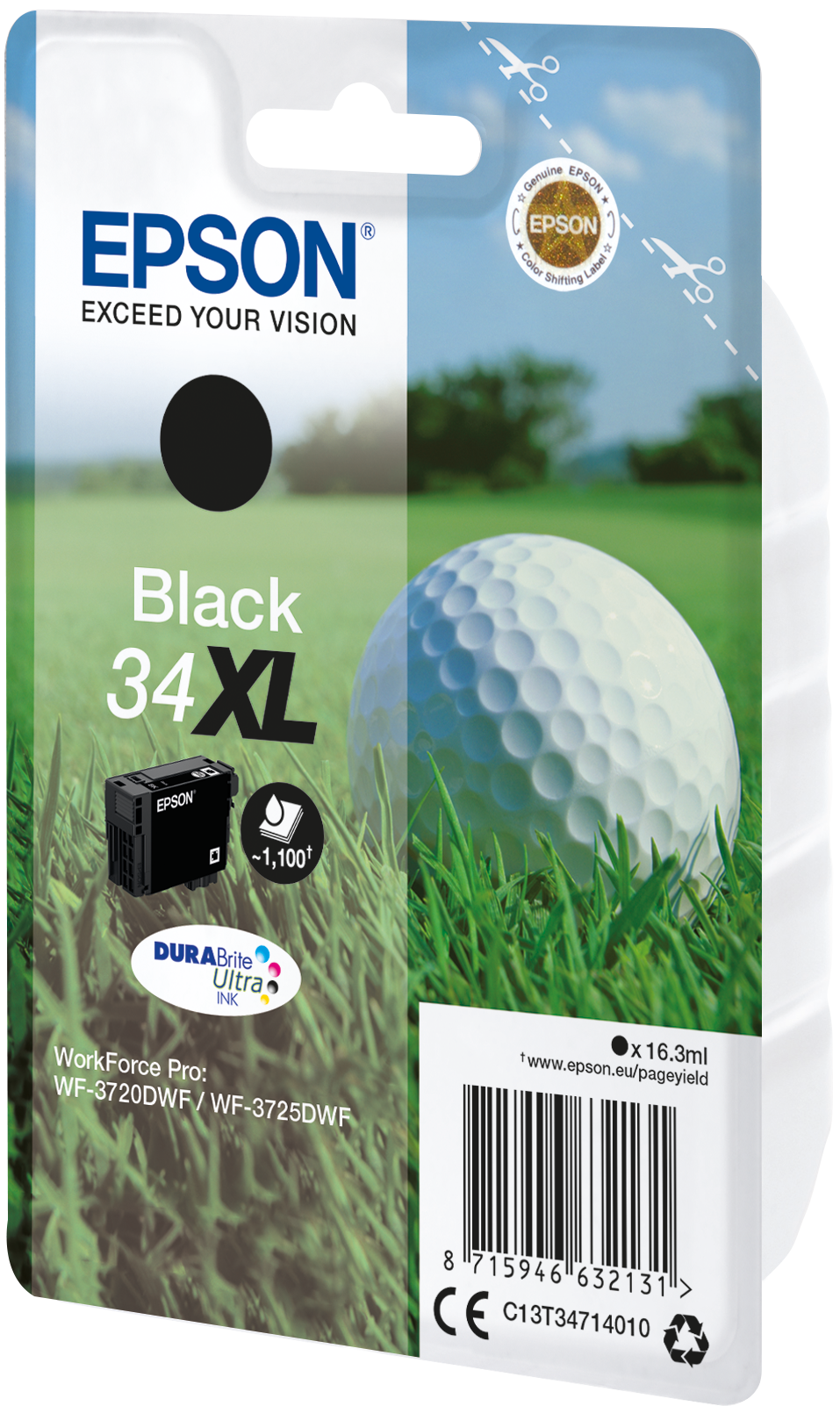 Глава за Epson WorkForce Pro WF-3700/WF-3720 Series - Ink - /34XL/ / C13T34714010 - Black - XL - PN C13T34714010