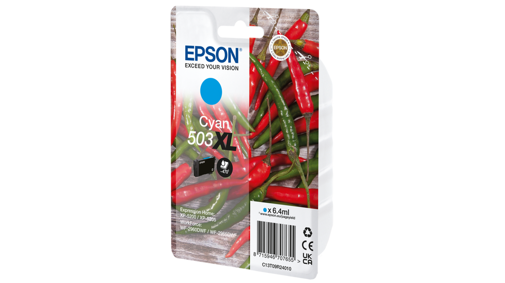 Глава за Epson WorkForce WF-2960/Expression Home XP-5200 Series - Ink - /503XL/ / C13T09R24010 - Cyan - XL - PN C13T09R24010