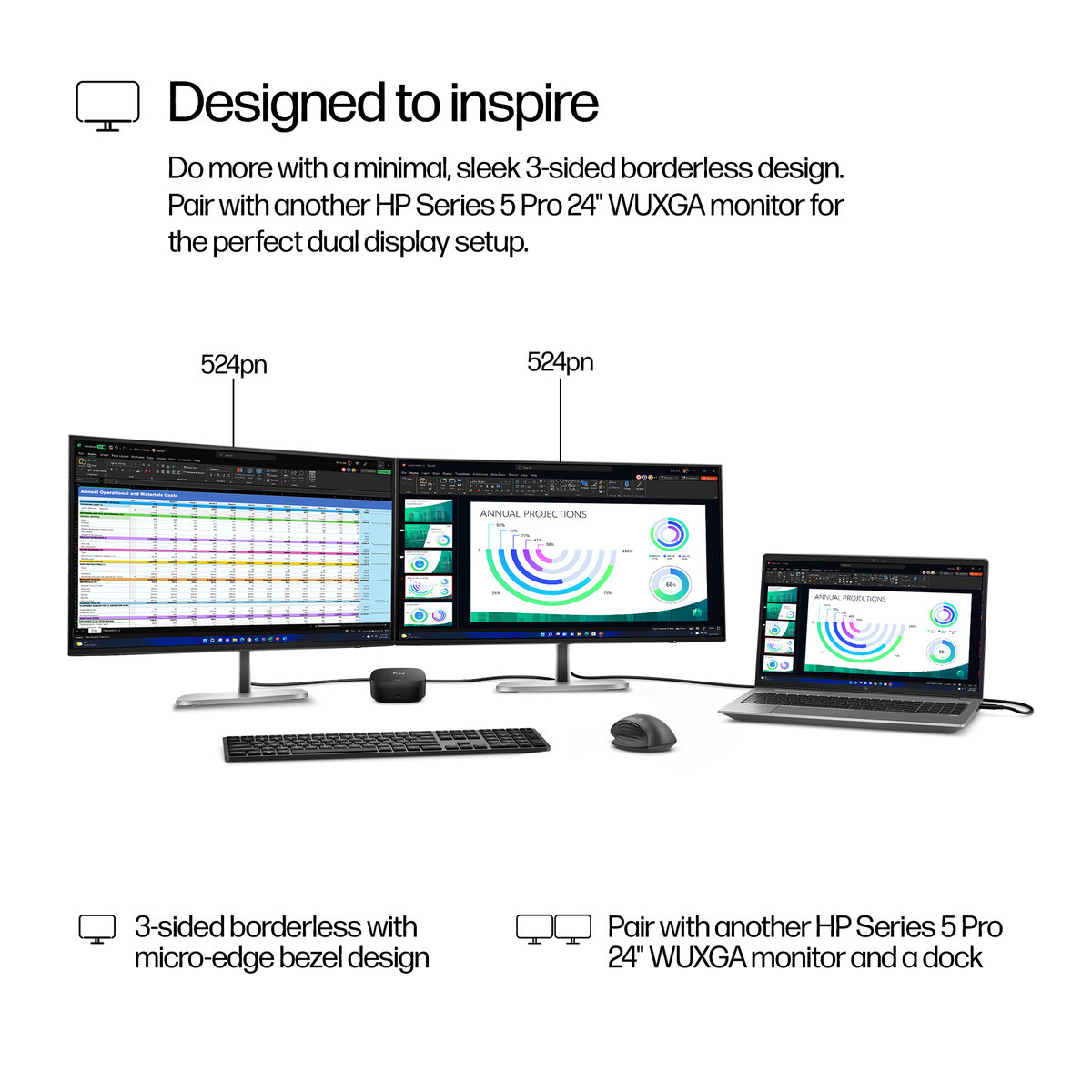 Монитор 24" HP Monitor 9D9A7AA / 9D9A7AA#ABB Silver/Black - PN 9D9A7AA#ABB