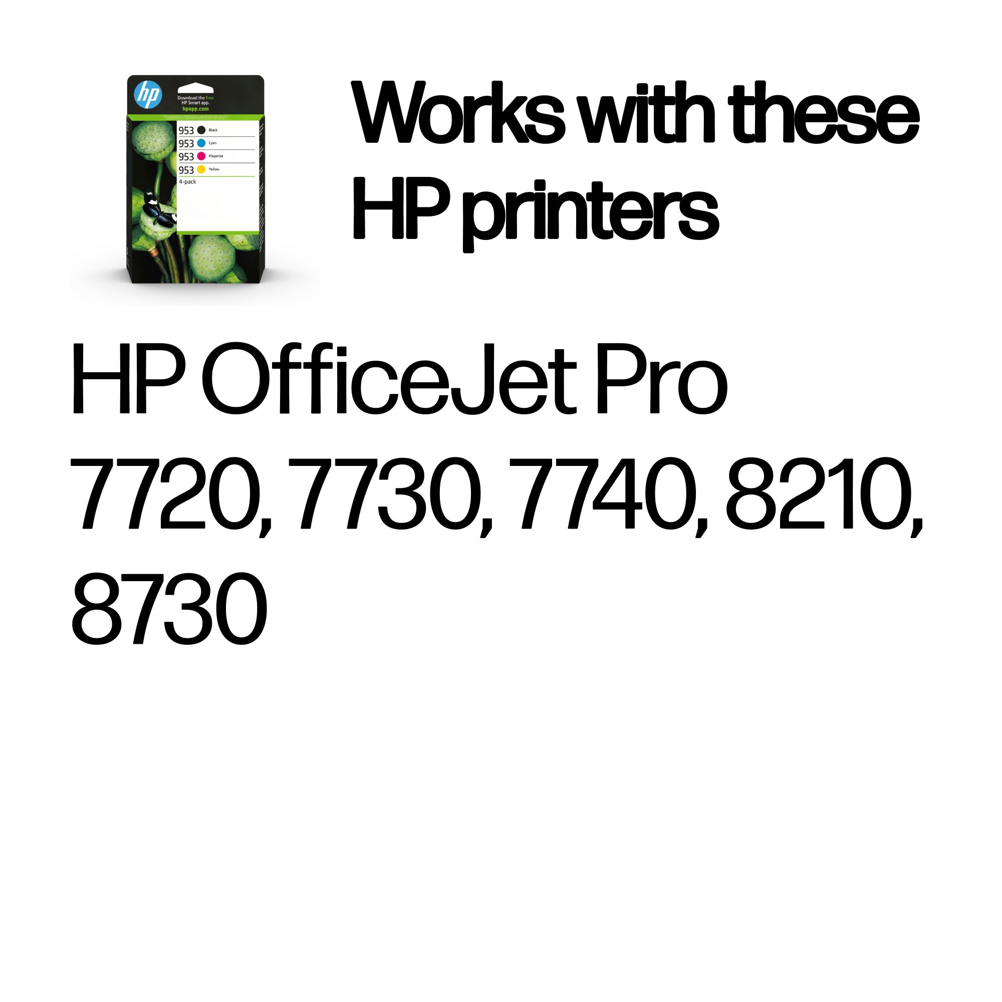 Комплект 4 глави за HP OfficeJet Pro 7700/8720/8200 Series - Ink - /953/ / 6ZC69AE - BK/C/M/Y - Multipack - PN 6ZC69AE