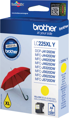 ГЛАВА ЗА BROTHER MFC J4420DW/J4620DW/J5320DW/J5620DW/J5720DW - Yellow - HIGH CAPACITY - PN LC225XLY (LC-225XLY)