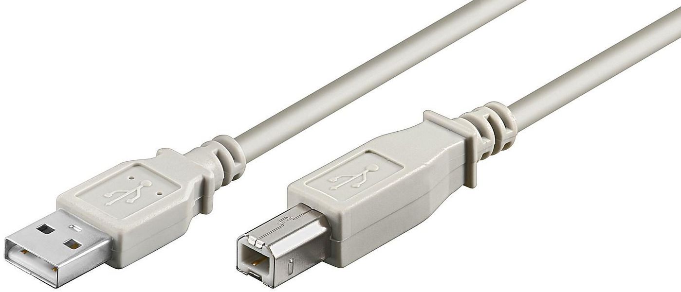 КАБЕЛ MICROCONNECT USB 2.0 A to B - 1,8 m - Gray - PN USBAB2