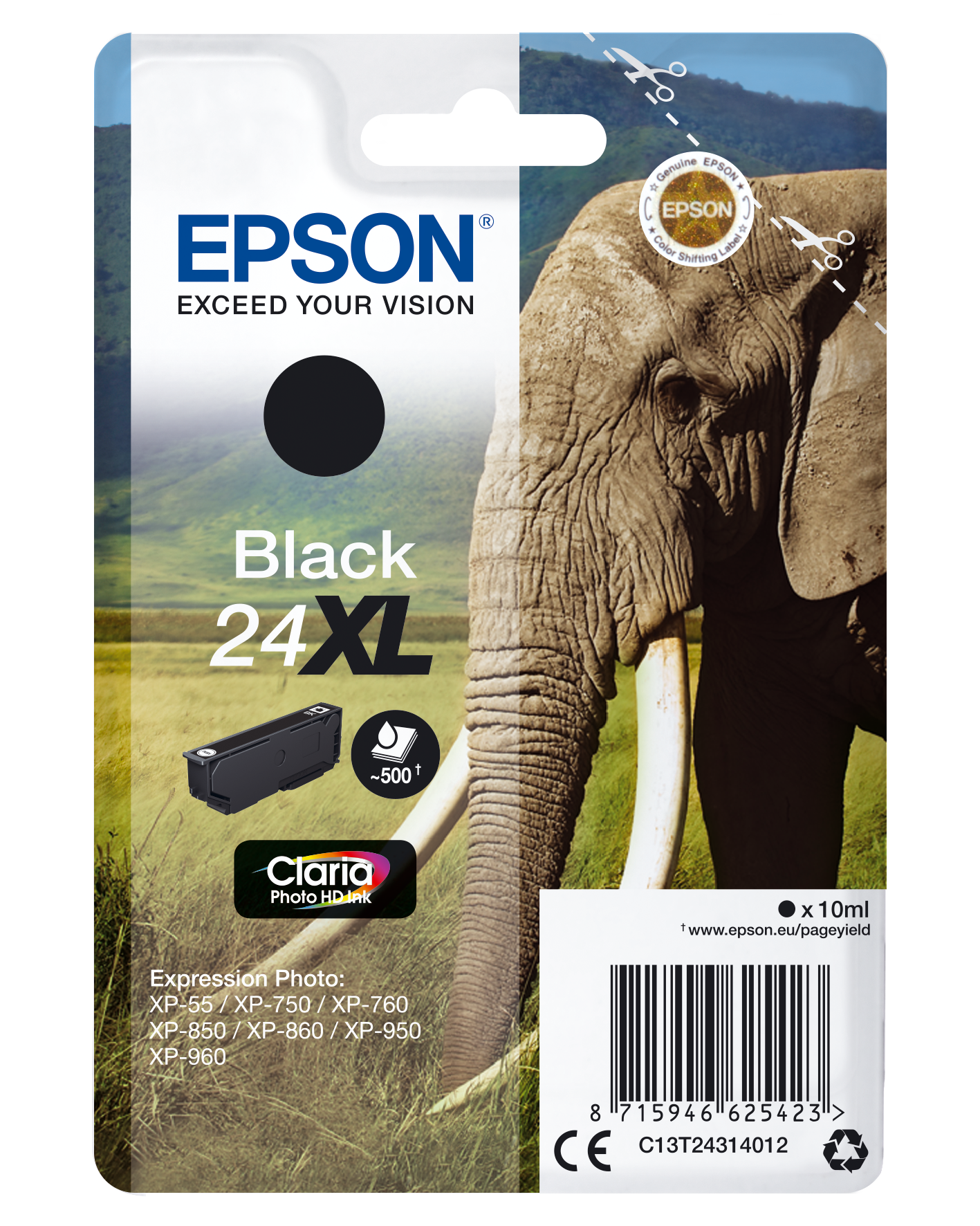 Глава за Epson Expression Photo XP950/XP850/XP750 - Ink - /24XL/ / C13T24314012 - Black - XL - PN C13T24314012