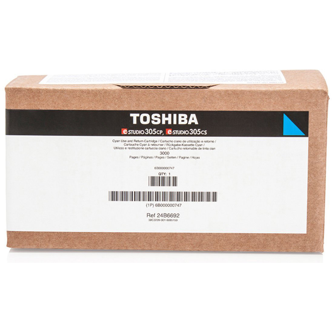 Тонер касета за Toshiba E-Studio 305CS/305CP/306CS - Toner T-305PC-R (T305PCR) / 6B000000746 - Cyan - 6B000000747 - PN 6B000000746