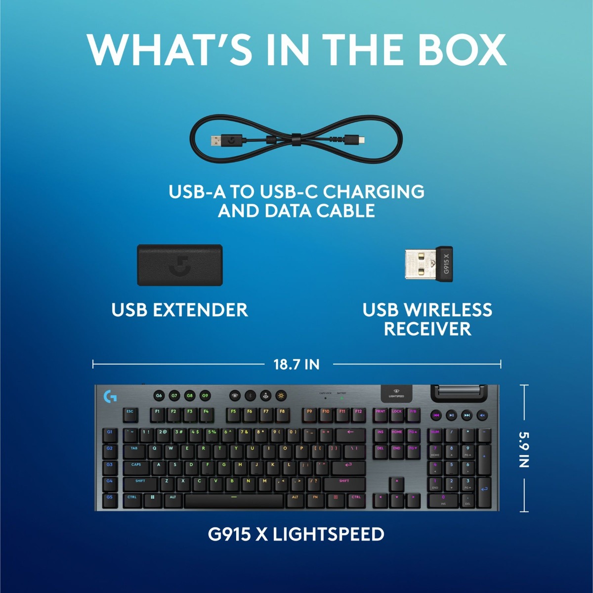 Гейминг клавиатура Logitech Keyboard G915 X Lightspeed / 920-012709 Black - PN 920-012709