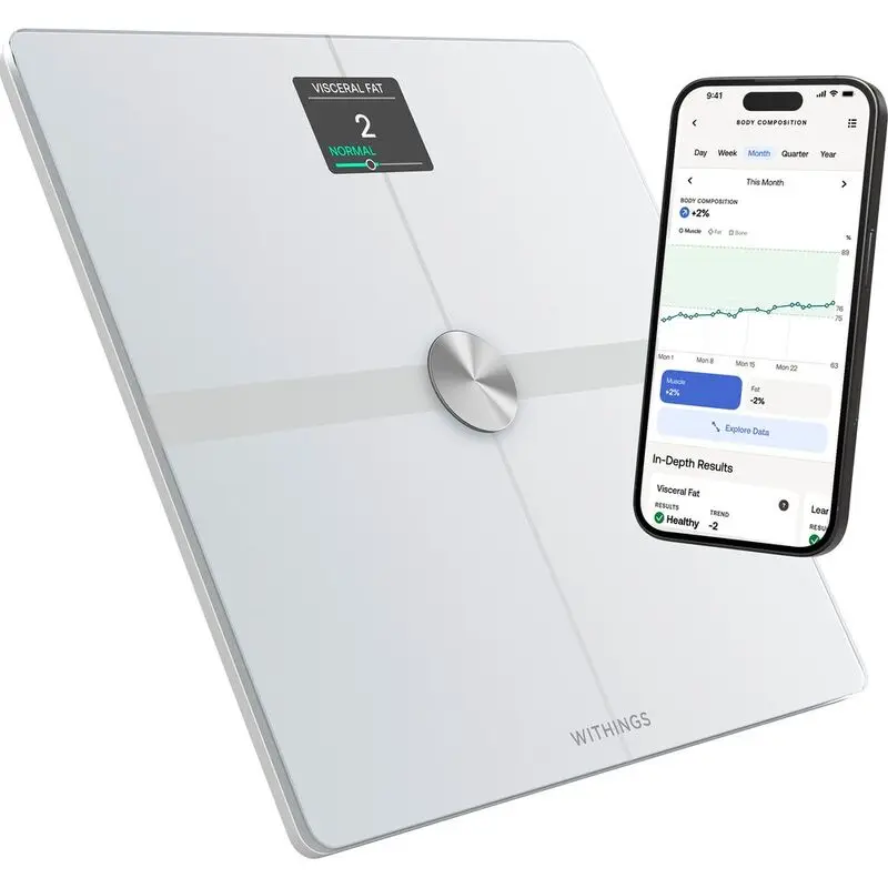 Смарт кантар Withings Body Comp 7.11 cm (2.8") - PN WBS12-WHITE-ALL-INTER
