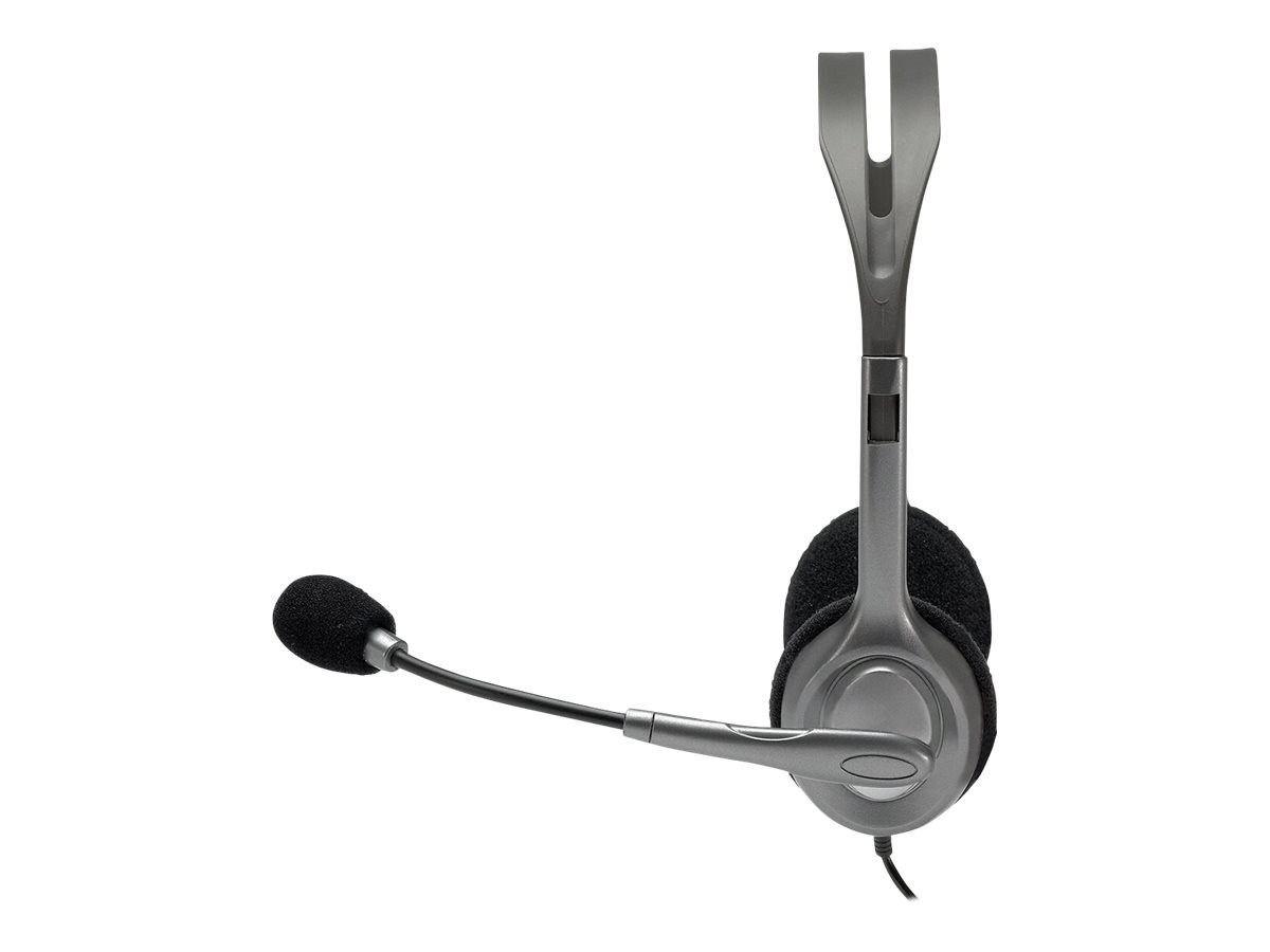 СЛУШАЛКИ LOGITECH H110 - Wired - Silver - PN 981-000271