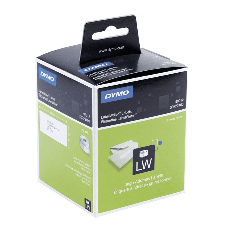 Етикети за адреси за евтикетни принтери Dymo Label 99012 / S0722400 - White - Double pack - PN S0722400
