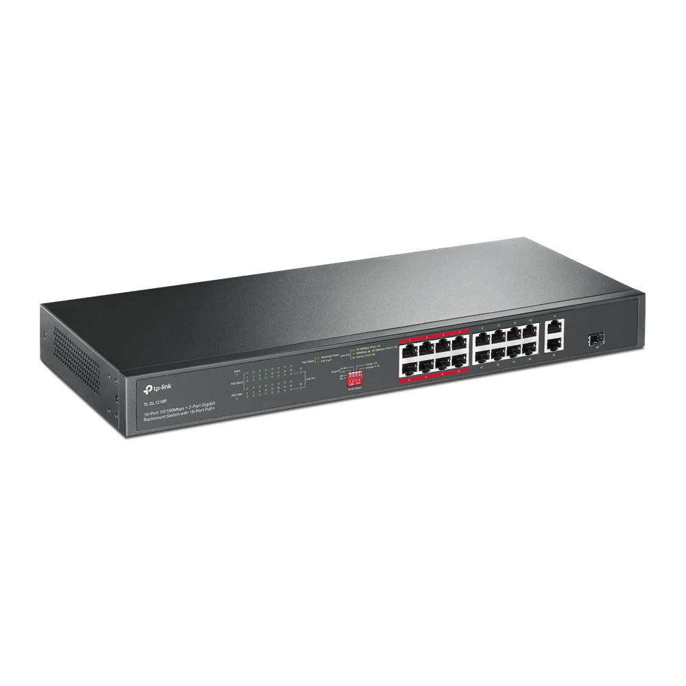 Суич TP-LINK Switch SL1218P / TL-SL1218P - Black - PN TL-SL1218P