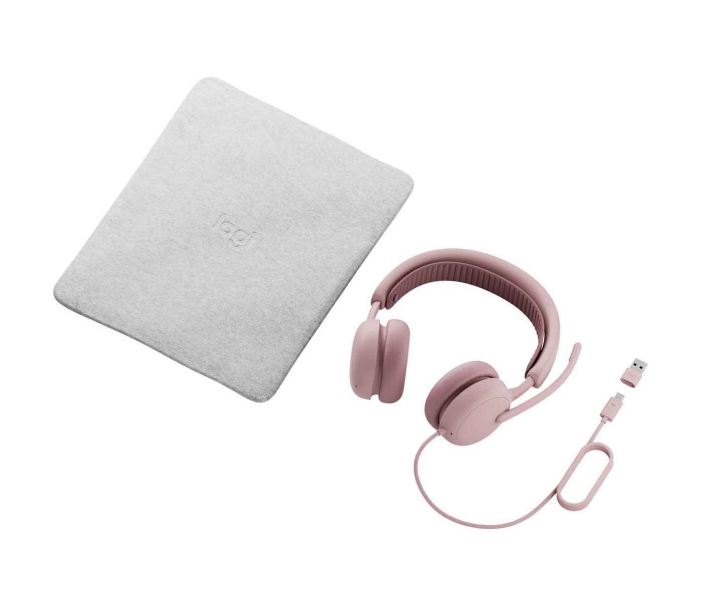 Слушалки Logitech Headset Zone Жични 2 Rosé - PN 981-001616