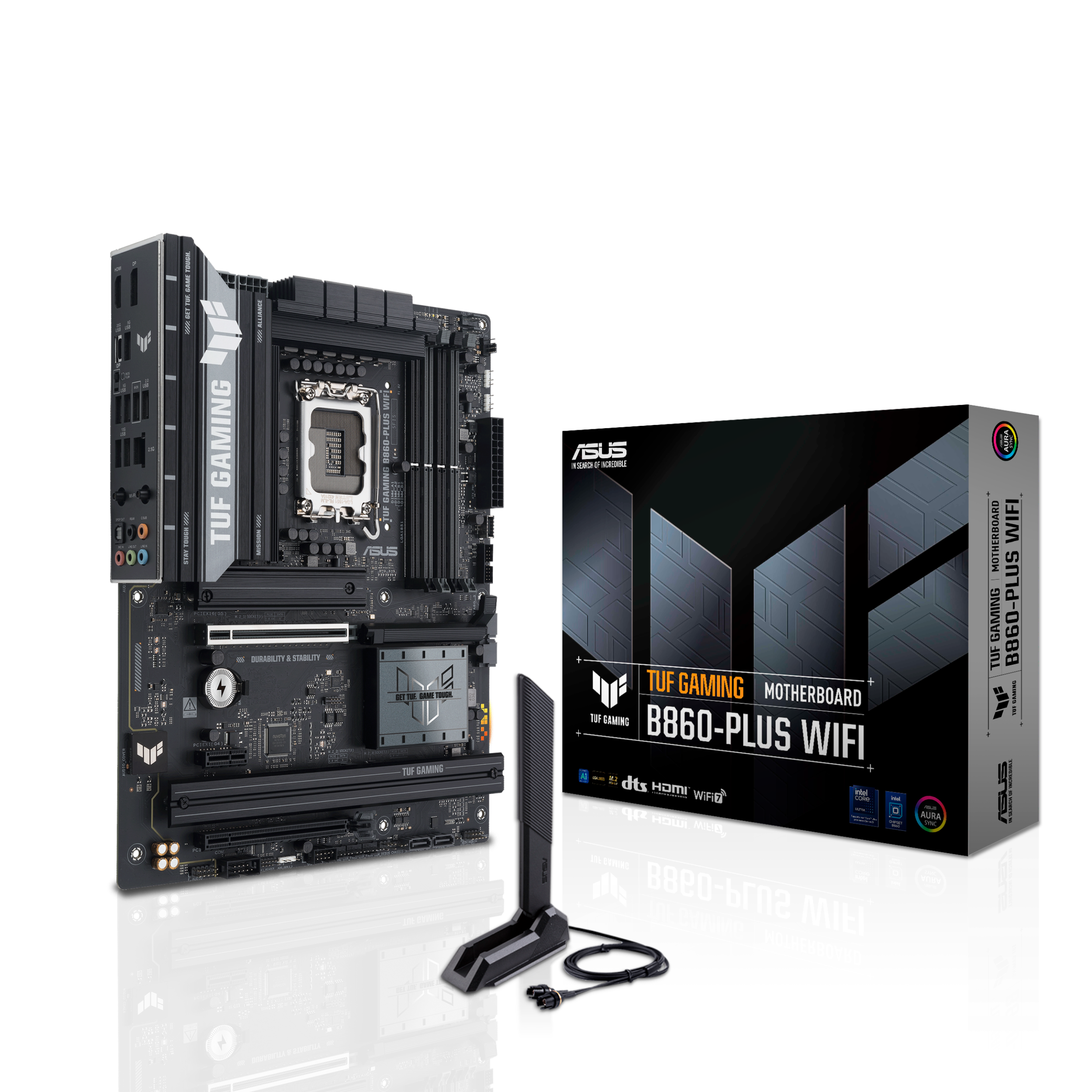 Дънна платка Asus Motherboard TUF Gaming B860-Plus WiFi / 90MB1JL0-M0EAY0 - Black - PN 90MB1JL0-M0EAY0