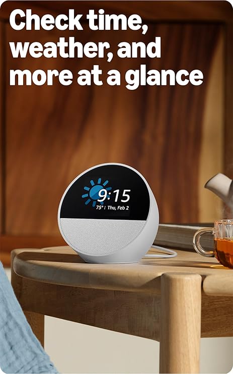 Смарт тонколона Amazon Smart Home Hub Echo Spot / B0C2S2J7JP Black - PN B0C2S2J7JP