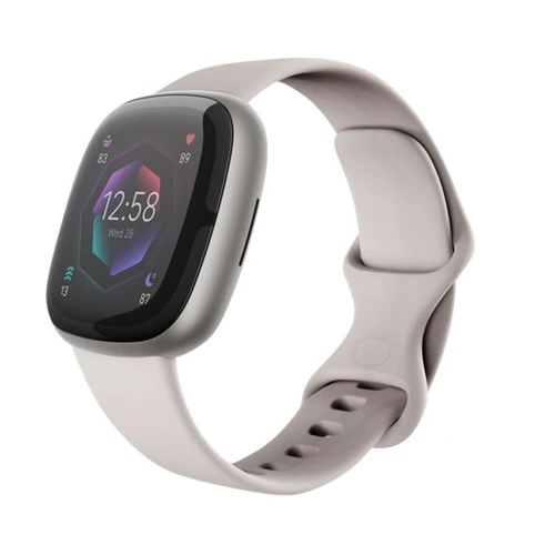 СМАРТ ЧАСОВНИК FITBIT WEARABLE SENSE 2 - Advanced Health & Fitness Tracker Smartwatch - Lunar White - PN FB521SRWT