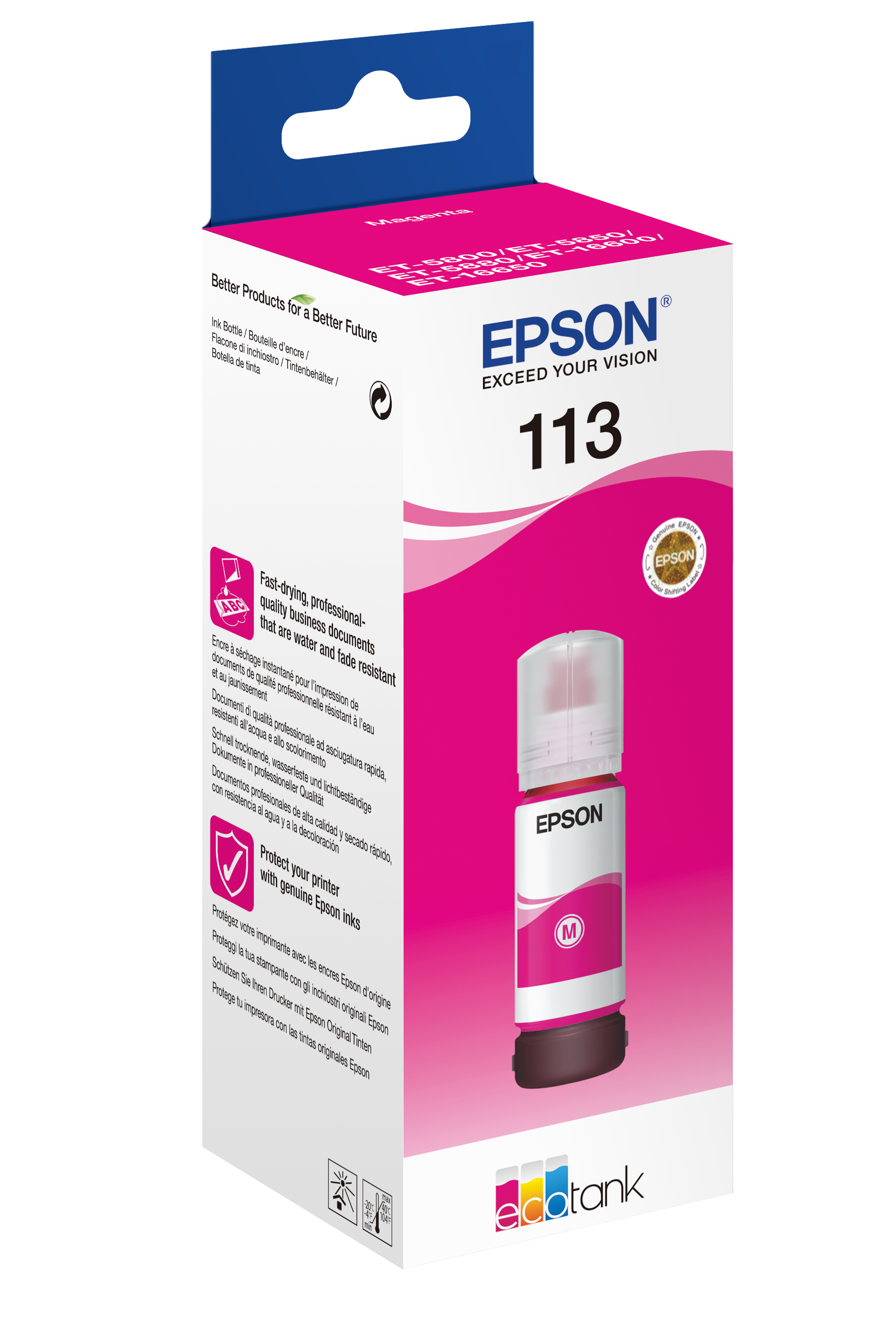 Бутилка мастило за Epson EcoTank Pro ET-5100/ET-5800 Series - Ink - /113/ / C13T06B340 - Magenta - PN C13T06B340