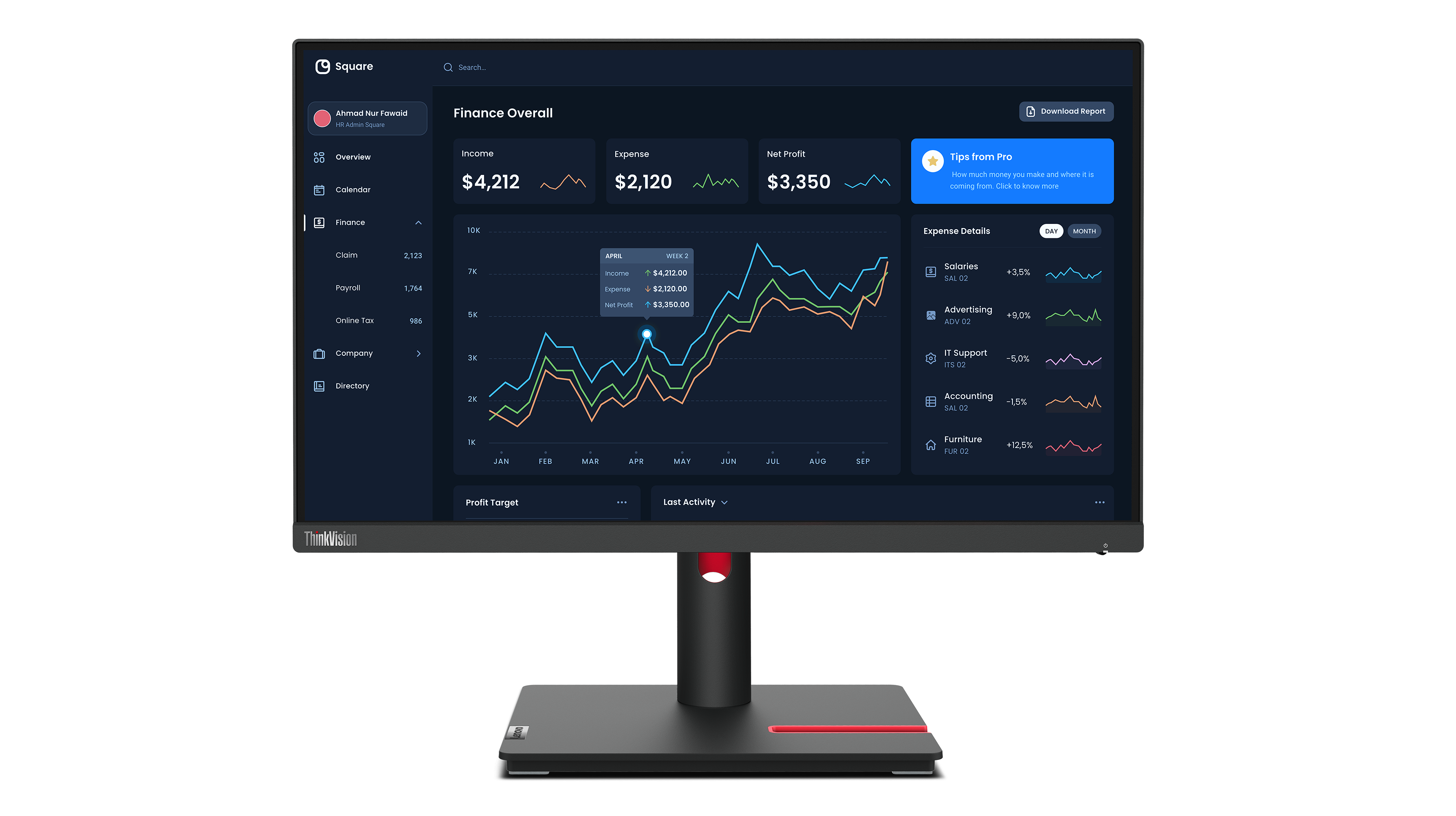 Монитор 21,5" Lenovo Monitor T22i-30 / 63B0MAT6EU Black - PN 63B0MAT6EU