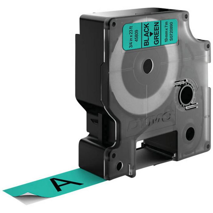 Лента за етикетни принтери Dymo Ribbon 45809 / S0720890 - Black on Green - PN S0720890 +
