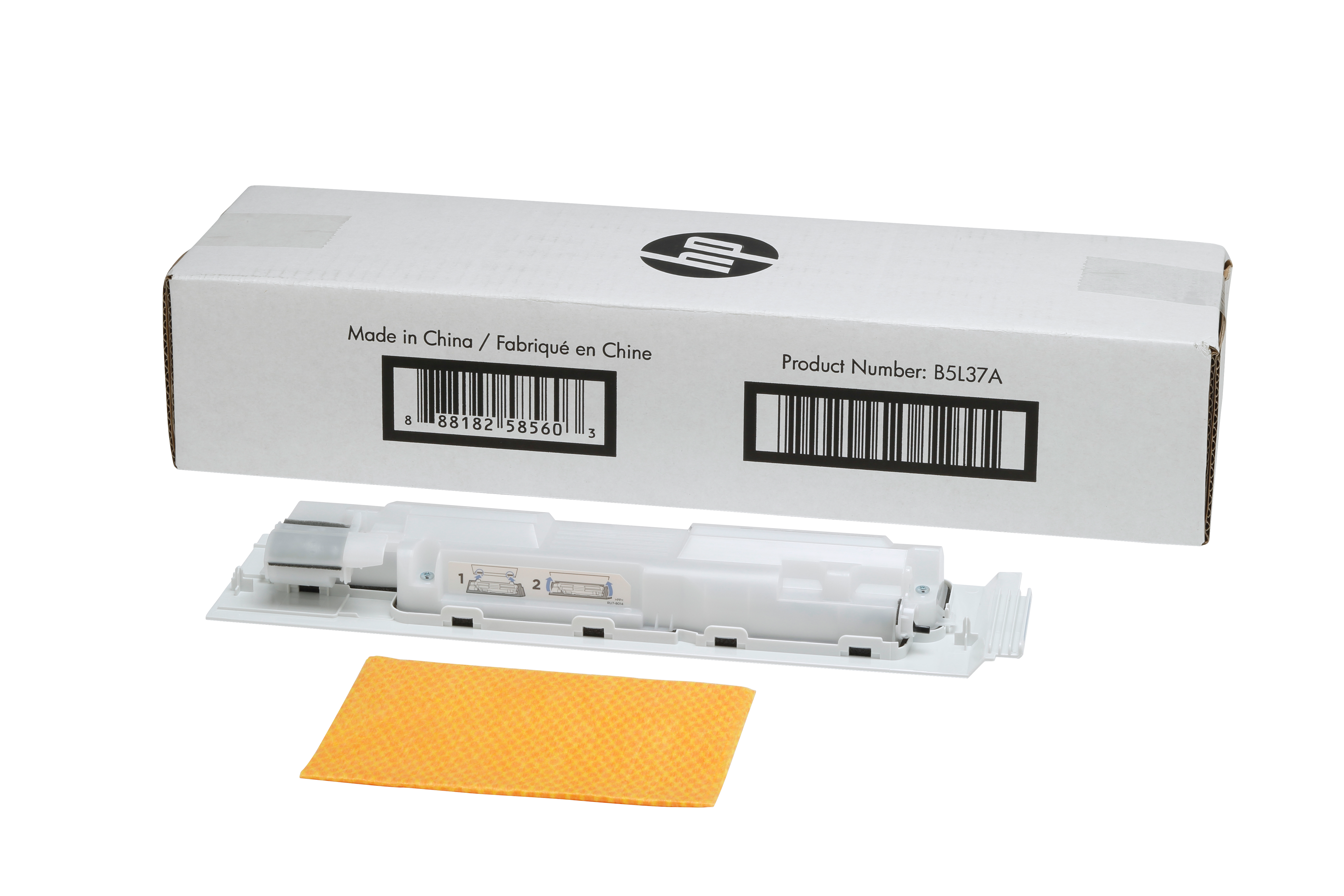 Резервоар за остатъчен тонер за HP Color LaserJet Enterprise M553 Series/Managed M550 Series/MFP M577 Series - Waste toner box - C/M/Y/BK - B5L37A  - PN B5L37A