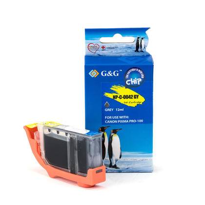 ГЛАВА ЗА CANON PIXMA PRO 100 - Grey  - ink tank - WITH CHIP / С ЧИП  - /42/ - CLI-42GY (CLI42GY) - 6390B001 - PN NC-C-0042GY/C - G&G