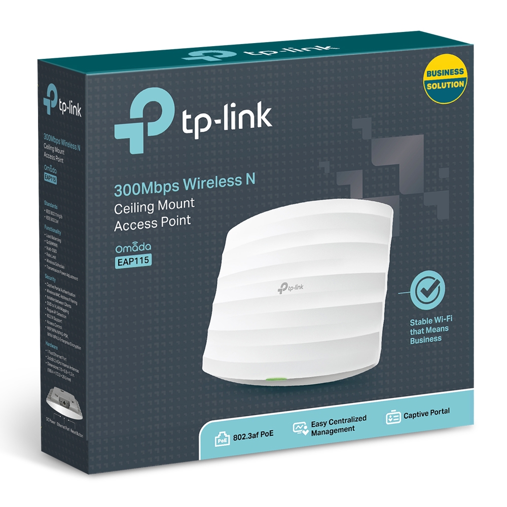 Безжична точка за достъп TP-LINK Access Point EAP115 / EAP115 - White - PN EAP115