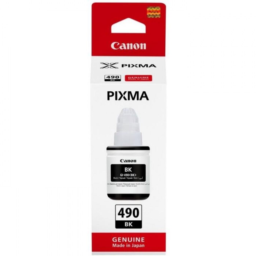 БУТИЛКА МАСТИЛО ЗА CANON PIXMA G1400/G2400/G3400 - /490/ - GI-490BK (GI490BK) - Ink Bottle - Black - PN BS0663C001AA