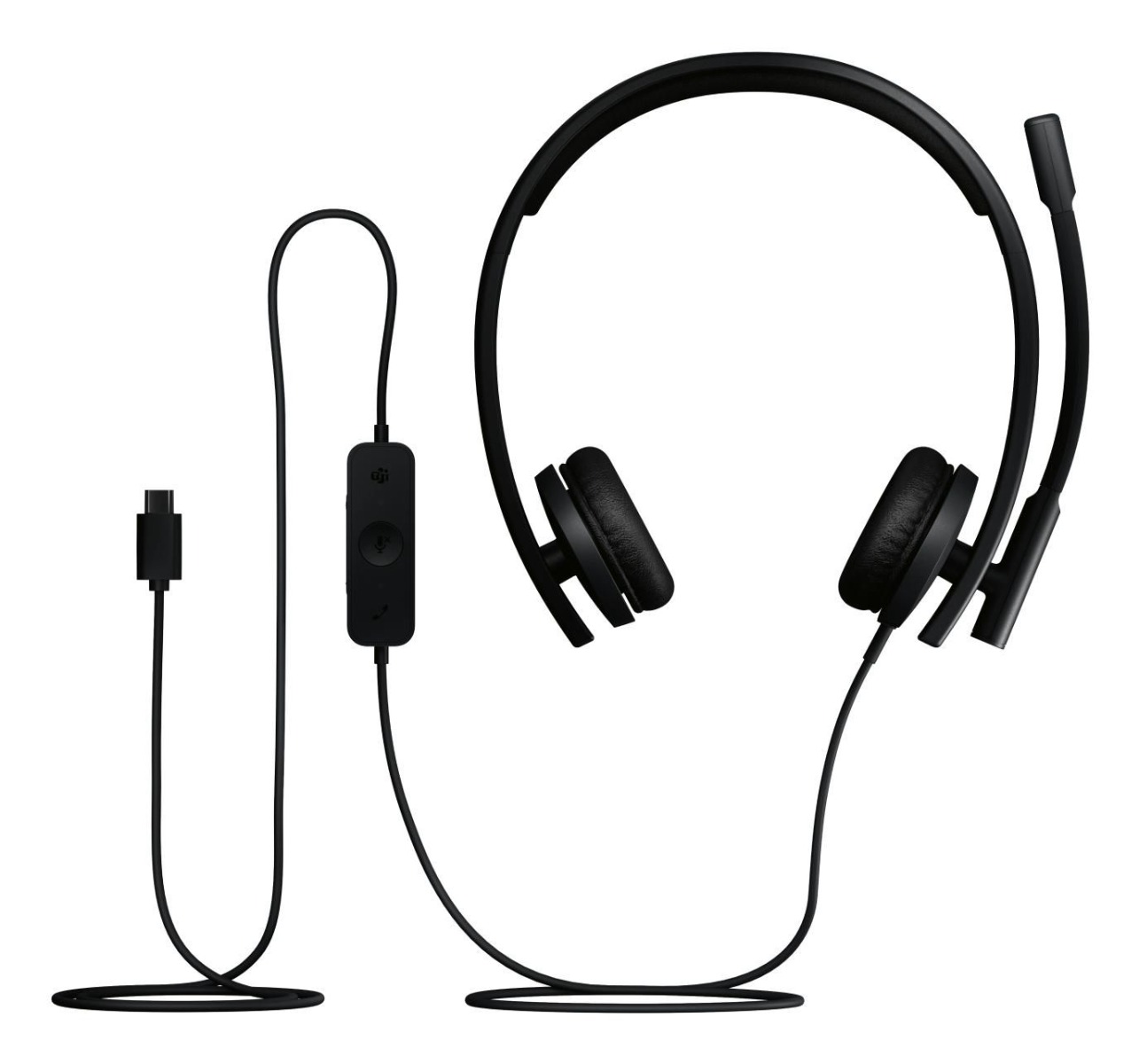 Слушалки Logitech Headset H570e Stereo MS USB-C / 981-001431 Black - PN 981-001431